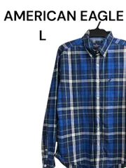 AMERICAN EAGLE 長袖 チェック シャツ L     707