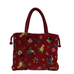 FEILER(フェイラー) トートバッグ - レッド×マルチ 巾着型/ミニバッグ/ハイジ