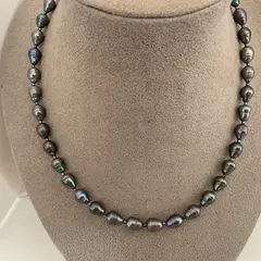 淡水本真珠★バロック★ビーズ入り★パールネックレス★ハンドメイド★ファッション★デザイン★ネックレス