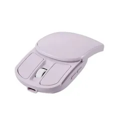 ナカバヤシ Digio 無線充電式スライド静音5ボタンBlueLEDマウス スモーキーピンク MUS-RKF235P