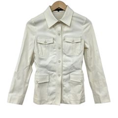 theory(セオリー) ジャケット サイズ2 S レディース - 白 長袖/シャツジャケット/秋/春