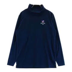 サイズ：M CALLAWAY キャロウェイ  起毛 タートルネック 長袖Tシャツ  ネイビー系 [240101633077] ゴルフウェア メンズ ストスト