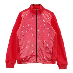 サイズ：L PUMA GOLF プーマゴルフ  ニット切替 ジップジャケット  レッド系 [241003001238] ゴルフウェア メンズ ストスト