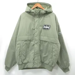 【三重本店】 中古 X-LARGE | エクストララージ NYLON PUFFER JACKET ナイロンパファージャケット ロゴワッペン中綿ジャケット 101213021005 カーキグリーン ライトオリーブ サイズ：XL 【95】