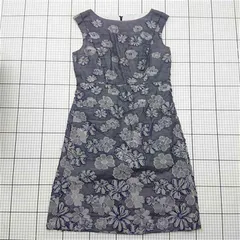 ◇ ⊂ トッカ TOCCA 花柄刺繍ワンピース ネイビー系 サイズ2 レディース E  【1602130014248】