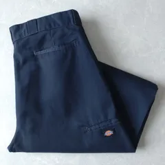 ■古着 Dickies ディッキーズ 85283DN ダブルニーワークパンツ ダークネイビー 実寸W38L30【D1717】