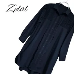 Zelal ゼラール ブラック レディース トップス 長袖 シャツ ブラウス ロングシャツ ロングワンピース チュニック ゆったり 【サイズ9AR】Mサイズ相当 288KJ