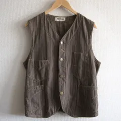 【美品】FREEWHEELERS UNION SPECIAL OVERALLS【CONDUCTOR VEST】40 ストライプ ベスト フリーホイーラーズ 26020794のサムネイル