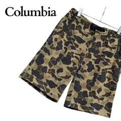 Columbia コロンビア カモフラージュ メンズ パンツ ショートパンツ ハーフパンツ ポリエステル キャンプ アウトドア 迷彩 【Sサイズ】290KJ