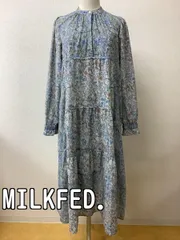 ミルクフェド (MILKFED.) ボタニカル柄ワンピース ブルー系 サイズONE