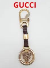 Z06-94　グッチ　クレスト　キーホルダー　ゴールド