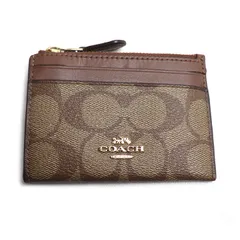 COACH コーチ ミニスキニー IDケース パスケース ベージュ F88208 レディース 中古