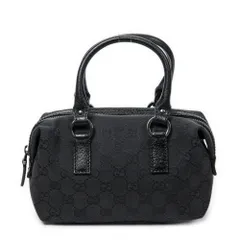 [中古] GUCCI グッチミニボストン黒GGキャンバスA