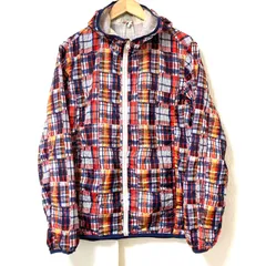 収納袋付き◎  (^w^)b coen コーエン DAILY CLOTHING チェック柄 ジップアップ マウンテンパーカー ジャケット パッチワーク 総柄 お洒落 ジャンパー アウトドア マルチカラー メンズ サイズLのサムネイル