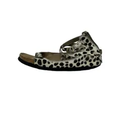 3.1 Phillip lim(スリーワンフィリップリム) サンダル 36 レディース - 白×ダークブラウン ダルメシアン柄/for TATAMIのサムネイル
