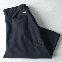 ■古着 Dickies ディッキーズ GP738BK ダブルニーワークパンツ ブラック 黒 実寸W36L30【D1718】