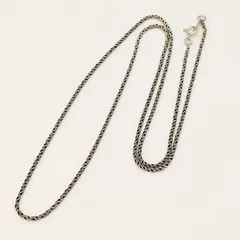 【美品】ツイストチェーンネックレス　SILVER　シルバー925　55㎝　6.3g