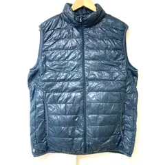 ビッグサイズ！ XL！(^w^)b UNIQLO ユニクロ ウルトラライト ダウン ベスト ジャケット ナイロン100% 軽量 防寒 秋冬 アウトドア キャンプ 登山 315-072571 ネイビー メンズ
