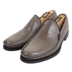 未使用品▲REGAL リーガル 50周年記念 コブラヴァンプ ローファー モカシン レザーシューズ グレー 25.5 箱付き 日本製 メンズ