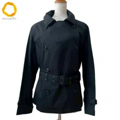 #anc バーバリー BURBERRY コート トレンチコート 15 黒 ショート丈 ベルト付き 大きいサイズ レディース [994503]のサムネイル