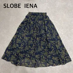 【SLOBE IÉNA】 スローブ イエナ ミモザ柄 ギャザー ロングスカート フラワープリント 花柄