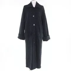 未使用品☆Herno ヘルノ ヴィンテージ ウール シルク カシミヤ混 チェック柄 ロング丈 コート ダークグレー 42 イタリア製 正規品 レディース