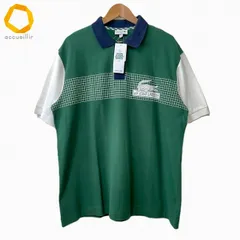 #snc ラコステ LACOSTE ポロシャツ 5 緑 紺 白 半袖 ロゴ タグ付き メンズ [966689]