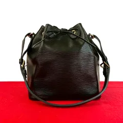 極 美品 LOUIS VUITTON ルイヴィトン ヴィンテージ プチ ノエ エピ レザー 本革 巾着 セミ ショルダーバッグ ボディバッグ ノワール  720-3