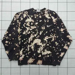 ◇ Θ ナイキ NIKE メンズ スウェット トレーナー ブリーチ加工 ブラック系 Mサイズ E  【1602040001772】