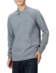 新品 [ラコステ] [公式] 長袖 リブ カラ-ポロシャツ L1313 （杢・長袖)