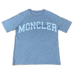 美品〕モンクレール 文字 ロゴ Tシャツ グレー L 国内正規品 4S545 