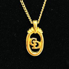 14K フラワーチャーム ペンダントトップ スマイルフラワー ゴールド