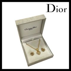 Christian Dior ネックレス イヤリング セット - メルカリ