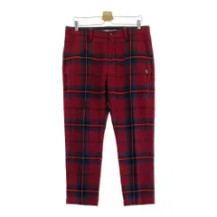 サイズ：5 PEARLY GATES パーリーゲイツ  ウール混 ストレッチパンツ チェック柄 レッド系 [240101475479] ゴルフウェア メンズ ストスト