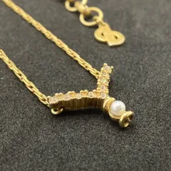Christian Dior　ディオール　ネックレス　ラインストーン　ゴールド　0888