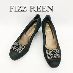 未使用に近い FIZZ REEN フィズリーン パンプス 23.5 ブラック 黒 日本製 レディース 靴 _219068