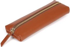 イタリア製【Natural tanned leather】ペンケース 焦げ茶 - メルカリ