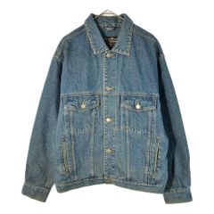 黒タグ USA製 エディーバウアー デニムジャケット XL インディゴ 80