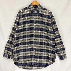 RALPH LAUREN BLAKE 90年代 ボタンダウン チェック 厚地長袖シャツ サイズM ワンポイント 08030213 01