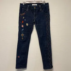 (^w^)b SUPER HAKKA スーパーハッカ 刺繍デザイン デニムパンツ レディース サイズL OM10449HGのサムネイル