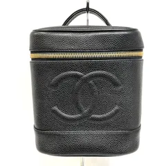 【Bランク】 CHANEL シャネル バニティバッグ ポーチ キャビアスキン ブラック(56251)のサムネイル