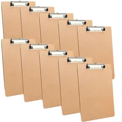 SakuraLovely8 バインダー A4 クリップボード ファイルバインダー 縦型 木製 (１０個セット) [１０個セット]