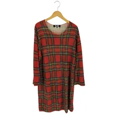 ブラックコムデギャルソン BLACK COMME des GARCONS AD2016 タータンチェックニットワンピース レディース JPN：XXL 