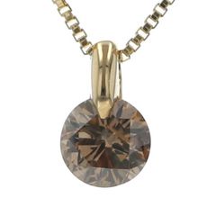 ブラウンダイヤモンド ペアシェイプ 0.217ct K18YG ネックレス - メルカリ