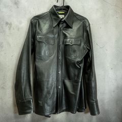 定18万 ウエストライド ディアスキン レザーシャツ S 鹿革 WESTRIDE