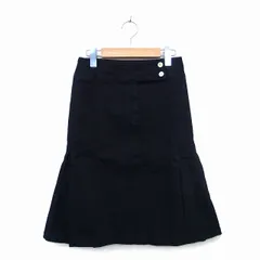 イエナ IENA スカート フレア ギャザー 膝丈 コットン 綿 総柄 38 ブラック 黒 /HT24