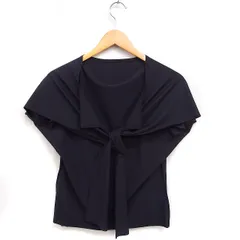 ヒロココシノ HIROKO KOSHINO TRUNK カットソー Tシャツ フレンチスリーブ 無地 チャコールグレー /FT29
