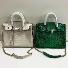 ノーブランド　合皮　ハンドバッグ　ショルダー　2way　2点セット