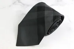 バーバリー ブランドネクタイ ノバチェック 格子柄 シルク PO メンズ グレー BURBERRY 【中古】