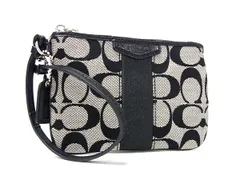 ■美品■ COACH コーチ シグネチャー キャンバス コインケース コインパース 小銭入れ カード入れ レディース グレー系 DM2775